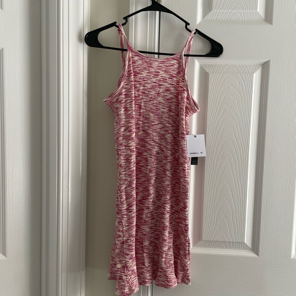 O'Neill Pink and Cream Striped Swim Coverup